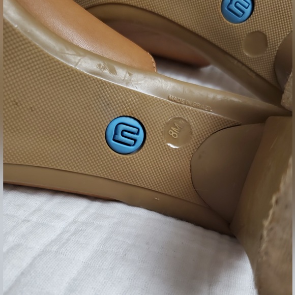 Nicole Slip On Tan Leather Mules Size 8 Classic Boho Chic Vintage Retro Fall - Picture 5 of 12